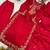 rani pink color embroidery work silk blend  salwar suit