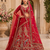 red color Khatali handwork Sequince and Multi Thread and Sequince work silk blend Lehenga Choli set