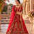 red color Khatali handwork Sequince and Multi Thread and Sequince work silk blend Lehenga Choli set