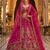 rani pink color handwork and Multi Thread and Sequince work silk blend Lehenga Choli set