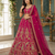 rani pink color handwork and Multi Thread and Sequince work silk blend Lehenga Choli set