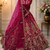 rani pink color handwork and Multi Thread and Sequince work silk blend Lehenga Choli set
