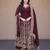 Maroon georgette readymade anarkali suit with embroidery & sequence work