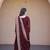 Maroon georgette readymade anarkali suit with embroidery & sequence work