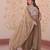 Beige georgette readymade anarkali suit with embroidery & beads work