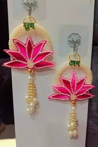 Decorative Shubh Labh Lotus Patch Latkan Hanging | Wall Hanging for Enhance Decor (Pack of 2)