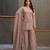 Lavender viscose readymade suit with embroidery work