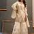 White viscose readymade suit with embroidery work