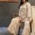 White viscose readymade suit with embroidery work