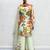 White chinon readymade suit with embroidery work