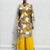 Yellow chinon readymade suit with embroidery work