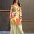 White chinon readymade suit with embroidery work