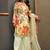 White chinon readymade suit with embroidery work