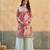Sky chinon readymade suit with embroidery work