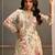 Beige chinon readymade suit with embroidery work