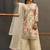Beige chinon readymade suit with embroidery work