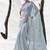 sky blue faux organza embroidered saree