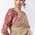 beige faux tissue embroidered saree