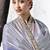 light blue faux organza saree with embroidered border