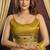 Mustard gold silk blend saree with paithani weaving border