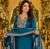 BLUE EMBRODEIRY WORK WITH COTTON BLEND PLUS SIZE KURTI PANT DUPATTA