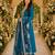 BLUE EMBRODEIRY WORK WITH COTTON BLEND PLUS SIZE KURTI PANT DUPATTA