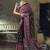 black faux satin printed saree