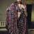 black faux satin printed saree
