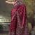 maroon red faux satin printed saree