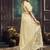 Cream faux cotton handloom saree with golden border
