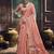 Pink faux cotton handloom saree with golden border