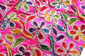 pink  hand embroidered cotton blouse 4