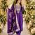 PURPLE EMBRODEIRY WORK WITH COTTON BLEND PLUS SIZE KURTI PANT DUPATTA