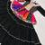 Black Color Gamthi work & mirror work Cotton Navratri Lahenga Kediyu Set
