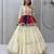 White Gamthi work & mirror work Cotton Navratri Lahenga Kediyu Set