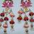 handmade lotus patch cow door hanging decorative pearl beads floral wall hanging for home decoration (pack of 2)