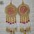 handmade golden chakra wall hanging white floral tassels decorative hanging for home decoration (pack of 2)
