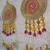handmade golden chakra wall hanging white floral tassels decorative hanging for home decoration (pack of 2)