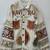 Navratri off white pure denim jacket with gamthi artwork