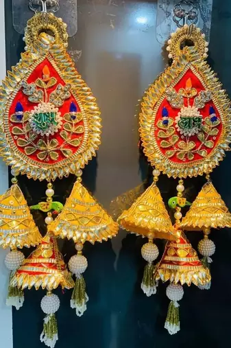 handmade door hanging decorative latkanhome temple office festive decor (pack of 2)