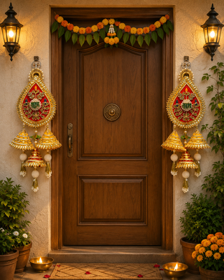 handmade door hanging decorative latkanhome temple office festive decor (pack of 2) 2