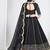 Black Art Silk Embroidered Lehenga Choli