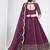 Wine Art Silk Embroidered Lehenga Choli