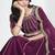 Wine Art Silk Embroidered Lehenga Choli
