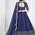 Navy Blue Art Silk Embroidered Lehenga Choli