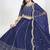 Navy Blue Art Silk Embroidered Lehenga Choli
