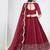 Red Art Silk Embroidered Lehenga Choli