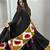 Black Color Gota patti lace & Print Lace Cotton Navratri Lahenga Choli Set