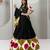 Black Color Gota patti lace & Print Lace Cotton Navratri Lahenga Choli Set