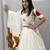 White Gota patti lace & Print Lace Cotton Navratri Lahenga Choli Set